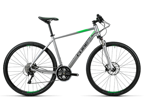 Cube Cross Pro silver grey green 2016