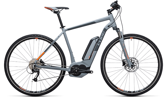 CUBE Cross Hybrid ONE 400 grey´n´orange 2017