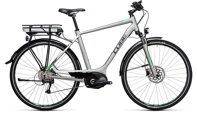 CUBE Touring Hybrid ONE 500 silver´n´flashgreen 2017