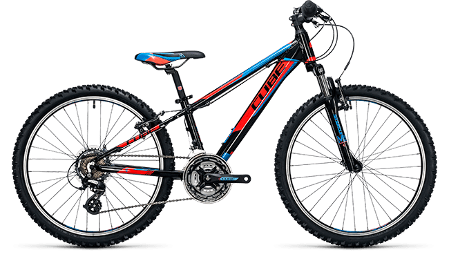 CUBE Kid 240 black´n´flashred´n´blue 2017