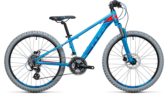 CUBE Kid 240 Disc blue´n´flashred 2017