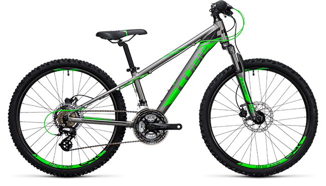 CUBE Kid 240 Disc grey´n´flashgreen 2017