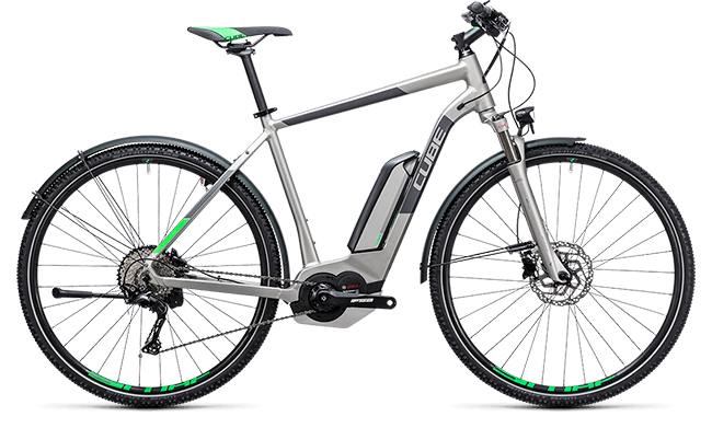 CUBE Cross Hybrid Race Allroad 500 silver´n´green 2017