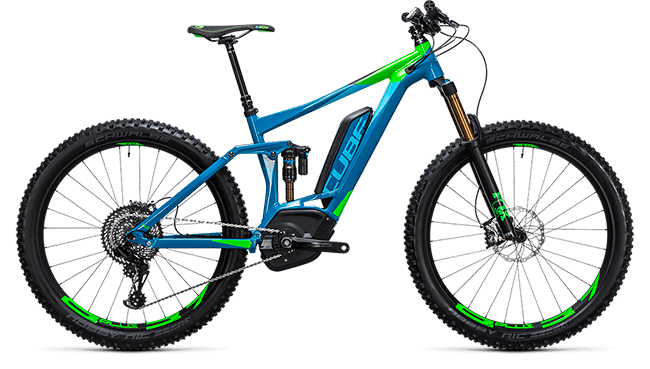 CUBE Stereo Hybrid 140 HPA SLT 500 27.5+ blue´n´green 2017