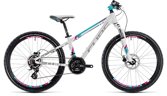 CUBE Kid 240 Disc girl white´n´aqua 2018