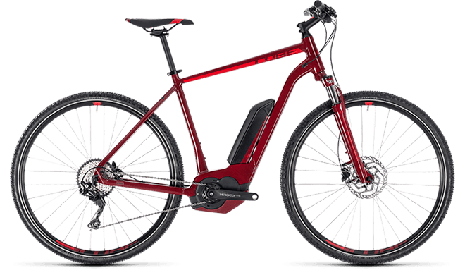 CUBE Cross Hybrid Pro 400 darkred´n´red 2018