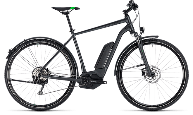 CUBE Cross Hybrid Pro Allroad 400 grey´n´flashgreen 2018