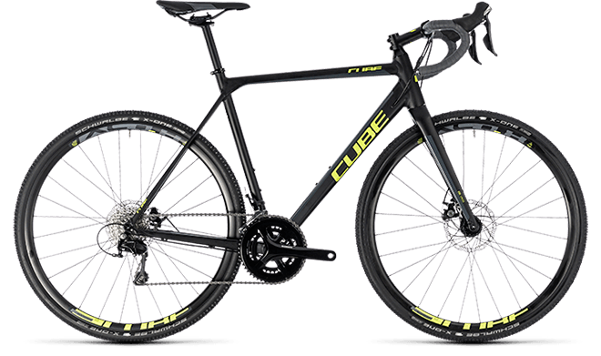 CUBE Cross Race black´n´flashyellow 2018