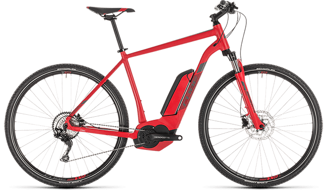 CUBE Cross Hybrid Pro 400 red´n´grey 2019