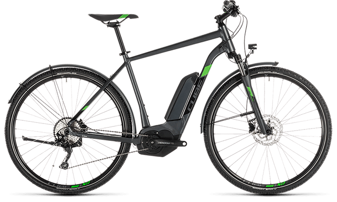 CUBE Cross Hybrid Pro 400 Allroad iridium´n´green 2019