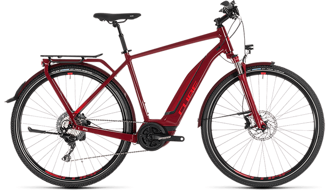 CUBE Touring Hybrid EXC 500 darkred´n´red 2019