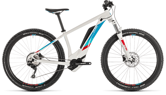 CUBE Access Hybrid Pro 400 white´n´blue 2019