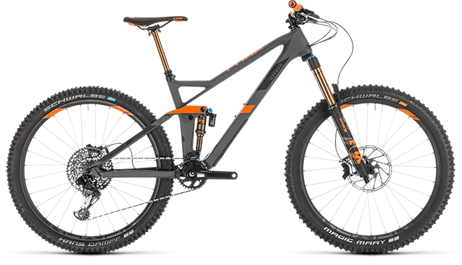 CUBE Stereo 140 HPC TM 27.5 grey´n´orange 2019