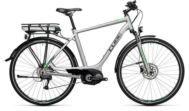 CUBE Touring Hybrid ONE 400 silver´n´flashgreen 2017